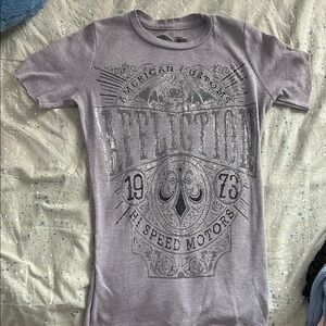 Affliction Gray Short Sleeve Tee with Vintage Graphic🫧 (VIEW DESC.)